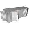 Build-a-Shed 1.5 x 6 x 2m Skillion Dual Double Hinged Side Doors Shed - Zinc