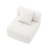 Ufurniture 1 Seater Armless Sofa Corduroy Modular Compressed Single Couch W/ Cushion No Assembly Beige