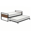 Zinus Ironline Daybed & Trundle Set with 2 Single Bonnell Spring Mattresses