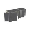 Build-a-Shed 1.2 x 5.2 x 2.0m Skillion Double Plus Double Hinged Side Doors Shed - Grey