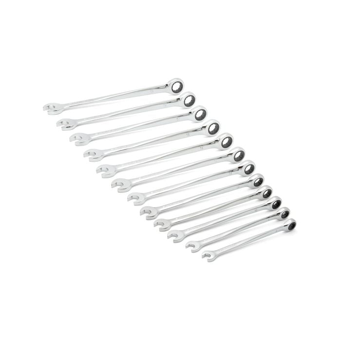 GEARWRENCH 12 Pc. 72-Tooth 12 Point XL X-Beam Ratcheting Combination Metric Wrench Set