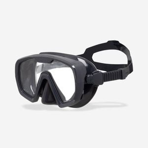 Decathlon | Anti-fog Diving Mask - 100 Mono Silicone Strap Black Grey - Eu L