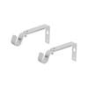 Pillar 25mm White Curtain Rod Adjustable Bracket - 2 Pack