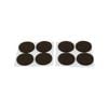 Surface Gard 25mm Brown Round Felt Floor Protection - 8 Pack 