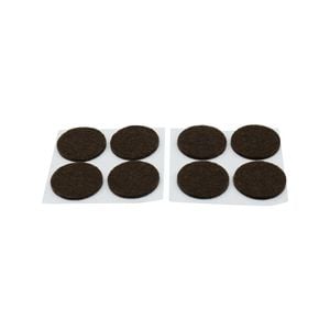 Surface Gard 25mm Brown Round Felt Floor Protection - 8 Pack 