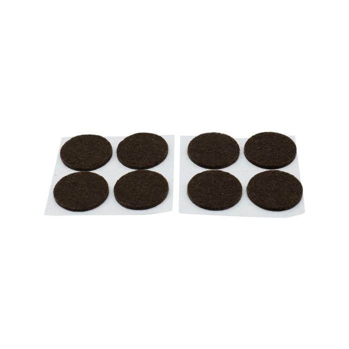 Surface Gard 25mm Brown Round Felt Floor Protection - 8 Pack 