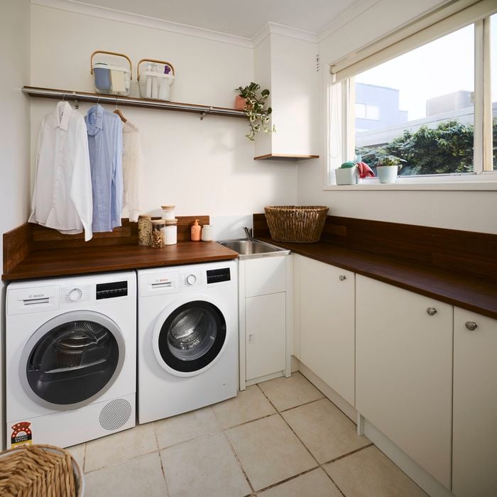 DIY Made Easy  - Smarter laundry layout with extra storage - After