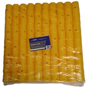 Summit Steel & Wire Starter Rod Safety Caps With Ties - 100 Pack