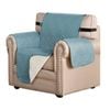 Smarcute 1 Seater Quilted Reversible Pet Friendly Non-Slip Sofa Cover with Straps Blue