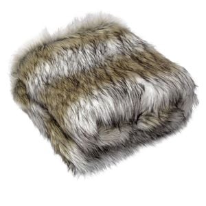 Bloomington Faux Fur Luxury Animal Throw Rug Brown Collie 127 x 152 cm