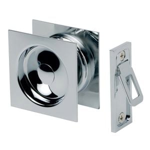 Gainsborough Bright Chrome Square Passage Sliding Cavity Door Set