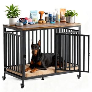 Advwin Dog Crate Furniture Heavy Duty Dog Cage Sturdy Dog Kennel