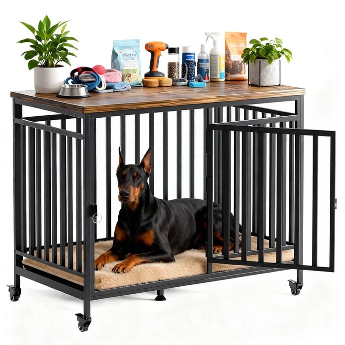Advwin Dog Crate Furniture Heavy Duty Dog Cage Sturdy Dog Kennel
