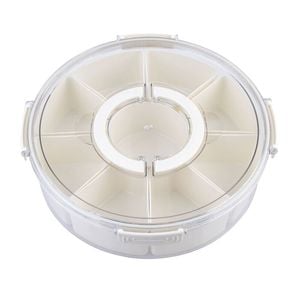Pizzazz Round 9 Compartment Grazing Box with Carry Handle