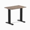 Desky Fixed Height Mini Natural Walnut Desk 800x500mm Matte Black Leg