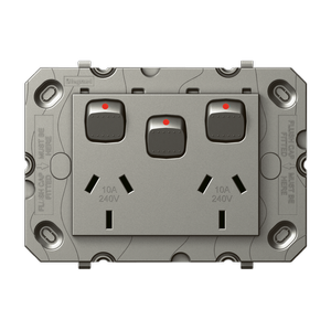 HPM Magnesium Arteor Double Powerpoint With Extra Switch