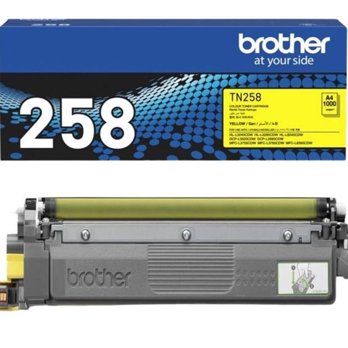 Brother TN-258Y Yellow Toner Cartridge for Brother Printers