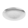 6x 10pc Partyware Heavy Duty Dimple Plates Set W/ Silver Rim 230mm Clear