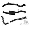 Ignite Exhausts Turbo Back For Nissan Gu Patrol 3l Coil Spring Ute 3" Cat & Muffler Black Aluminised Steel