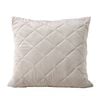 Dreamaker Haven Velvet Quilted European Pillowcase Stone 65x65cm