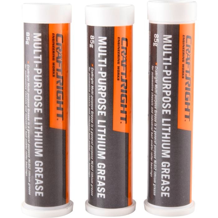 Craftright Mini Grease Cartridge 85g Orange 3pk