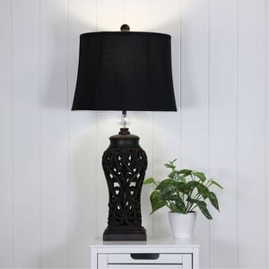 Oriel Lighting Dorne Classic table lamp - Antique Black 35cm