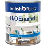 British Paints 500ml White Gloss H2O Enamel