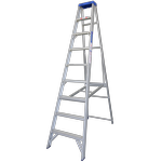 Indalex 2.4m 180KG Pro Series Industrial Aluminium Single Sided Step Ladder