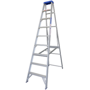 Indalex 2.4m 180KG Pro Series Industrial Aluminium Single Sided Step Ladder