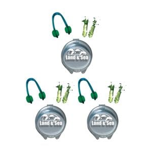 3PK Land & Sea Sports Nose Clip And Ear Plug Set For Swimming/Aquatics Green