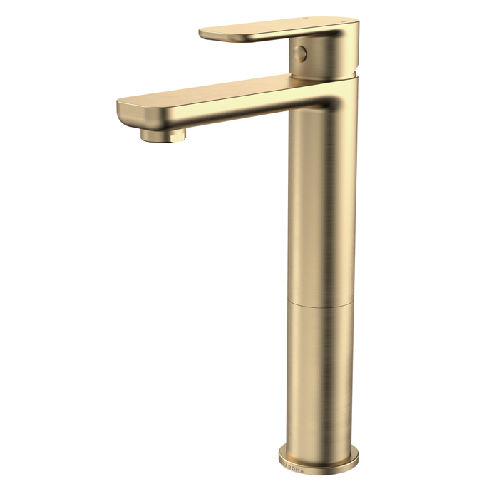 Caroma Luna Brushed Brass Tower Basin Mixer