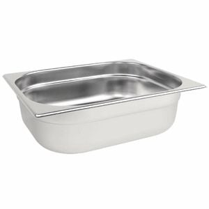 Vogue Gastronorm Tray Stainless Steel 1/2 Size 65mm Deep Food Pan Storage Container