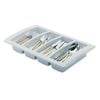 Araven Cutlery Tray Stackable Gn 1/1 4 Compartment Grey 530x325x100mm Heavy Duty Commercial Kitchen Organizer