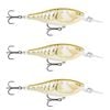 3x Rapala 7.5cm Shad Rap Elite (Floating) Fishing Lures - Plated Bone Craw