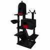 Costway Gothic Cat Tree Black Large Tower Scratching Post Bed Halloween