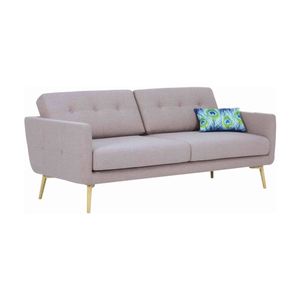 Modern Furniture STREAM 3 Seater Sofa - Oak Brown - Royaal Range