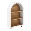 Design Square Van Arched 3-Tier Bookcase Display Shelf Storage Cabinet White