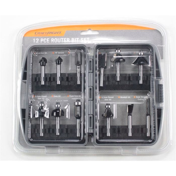 Craftright Router Bit Set 12pc