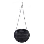 Northcote Pottery 32 x 22cm Black Rattan Hanging Basket