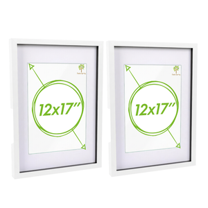 Nicola Spring 3d Box Photo Frames With White A4 Mounts - A3 (12" X 17") - Pack Of 2