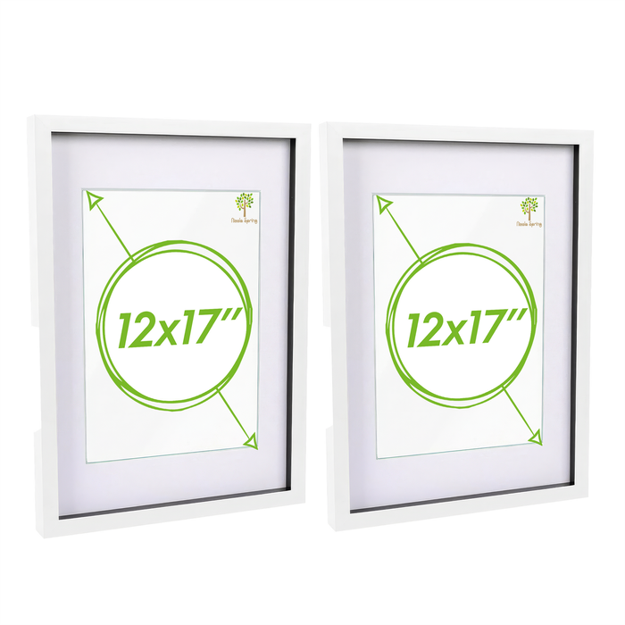 Nicola Spring 3d Box Photo Frames With White A4 Mounts - A3 (12" X 17") - Pack Of 2
