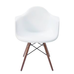 SK Designer Living | Replica Eames DAW Eiffel Chair | Plastic & Walnut - White