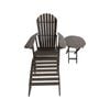 Luna 2-Piece Adirondack Outdoor Sunlounge Chair with Leg Rest Set