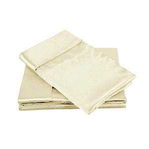 Big Sleep 300TC Deluxe Essentials Satin Sheet Set Ivory King