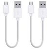 iWill 2 Pack 20cm Short Data Transfer Charger Charging Micro USB Cable Cord Bulk White