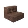 Marlow Bean Bag Chair Cover PU Large Dark Brown