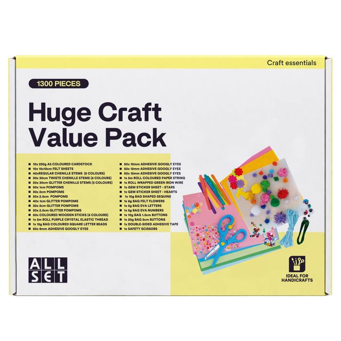 All Set 1300 Piece Huge Craft Value Pack
