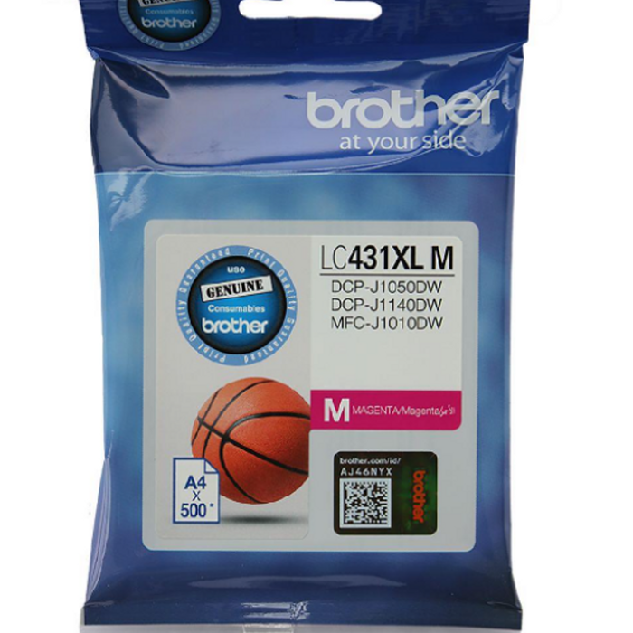 Genuine Brother LC-431XL MAGENTA ink cartridge for DCP-J1050DW MFC-J1010DW [LC431XLM]