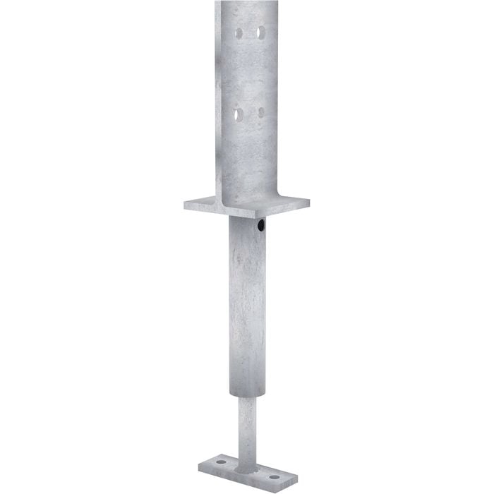Dunnings 115mm Galvanised Adjustable T Blade Post Support