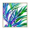 Artey | Colorful Leaves II - Framed Canvas - Natural Frame - 50 x 50cm